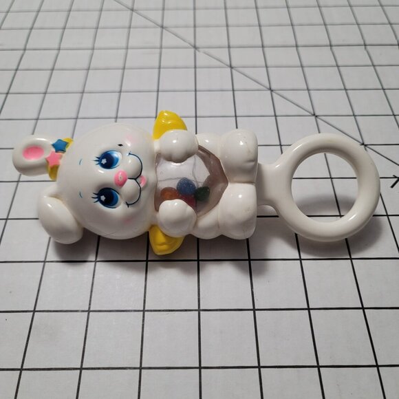 Angel‎ Bunny Baby Rattle Toy, Vintage, 7" - Picture 9 of 9